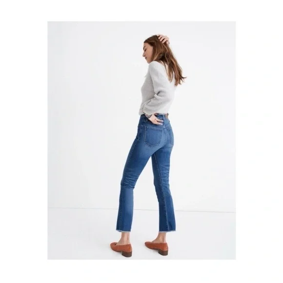 MADEWELL Cali Demi Boot Cut Crop Fringe Hem Jeans - Picture 3 of 9